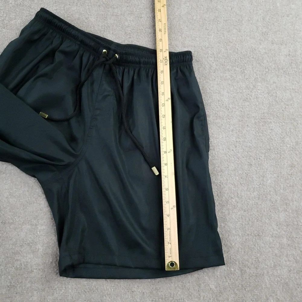 Kenny Flowers Swim Trunks Mens 2XL‎ Black Lined Drawstring Pockets Slim Fit